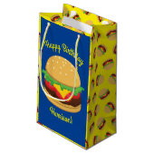 Hamburger Birthday Party Burger Klein Cadeauzakje (Achterkant Gekanteld)
