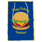 Hamburger Birthday Party Burger Medium Cadeauzakje (Voorkant)