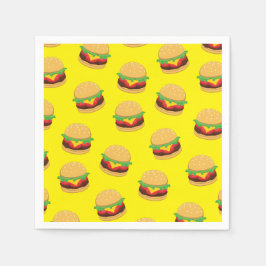Hamburger Birthday Party Burger Napkins Servet