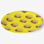 Hamburger Birthday Party Burger Paper Borden Papieren Bordje (Gekanteld)