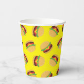 Hamburger Birthday Party Burger Paper Cups Papieren Bekers (Achterkant)