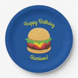 Hamburger Birthday Party Burger Papieren Bordje