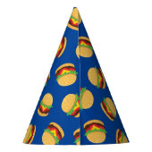 Hamburger Birthday Party Burger Party Pet Feesthoedjes (Achterkant)