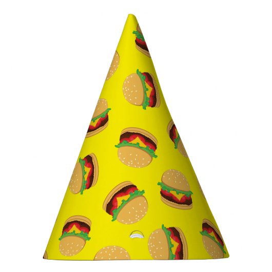 Hamburger Birthday Party Burger Party Pet Feesthoedjes (Rechts)
