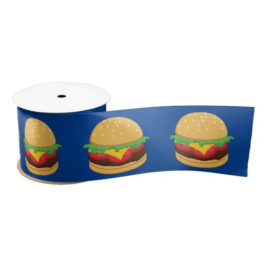 Hamburger Birthday Party Burger Satijnen Lint (Spoel)