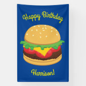 Hamburger Birthday Party Burger Spandoek (Verticaal)