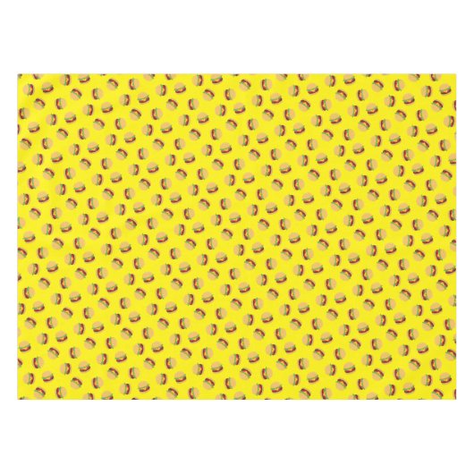 Hamburger Birthday Party Burger Tablecloth Tafelkleed (Voorkant (Horizontaal))