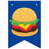 Hamburger Birthday Party Burgers Bunting Flags Vlaggetjes (Tweede vlag)
