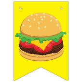 Hamburger Birthday Party Burgers Bunting Flags Vlaggetjes (Derde vlag)