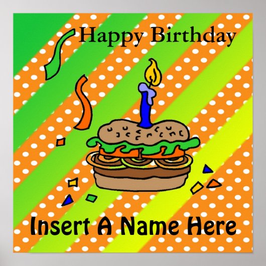 Hamburger Birthday Poster (Voorkant)