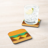 hamburger brood eten kaas onderzetter (Rechterzijde)