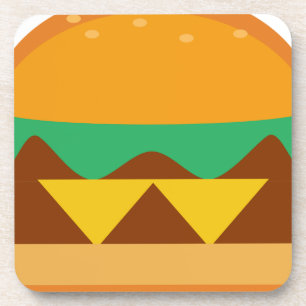 hamburger brood eten kaas onderzetter