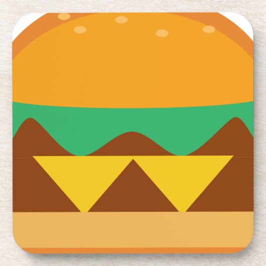 hamburger brood eten kaas onderzetter (Voorkant)