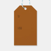 HAMBURGER, BRUINE KADOTAGS CADEAULABEL (Achterkant)
