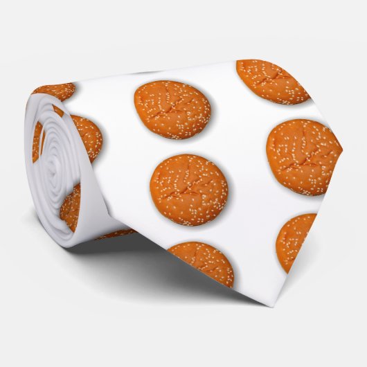 Hamburger Bun Stropdas (Opgerold)