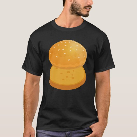 Hamburger Bun voor Halloween Hamburger Maker Group T-shirt (Voorkant)