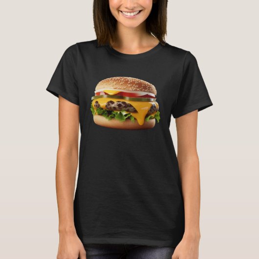Hamburger Burger Food Day Buns Cheeseburger Grilli T-shirt (Voorkant)