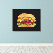 Hamburger Canvas Afdruk (Insitu (Houten vloer))