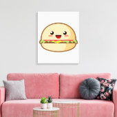 Hamburger Canvas Afdruk (Insitu (Woonkamer))