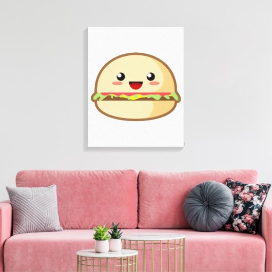 Hamburger Canvas Afdruk (Insitu (Woonkamer))