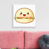 Hamburger Canvas Afdruk (Insitu (Woonkamer))