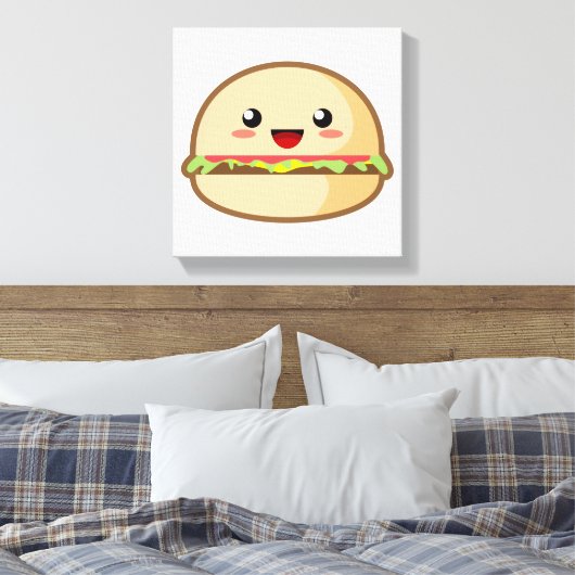 Hamburger Canvas Afdruk (Insitu (Slaapkamer))