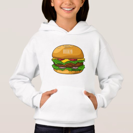 Hamburger cartoon illustratie (Voorkant)