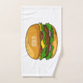 Hamburger cartoon illustratie bad handdoek (Handdoek)