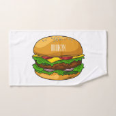 Hamburger cartoon illustratie bad handdoek (Handdoek)