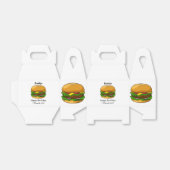 Hamburger cartoon illustratie bedankdoosjes (Uitgevouwen)
