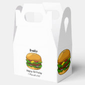 Hamburger cartoon illustratie bedankdoosjes (Geopend)
