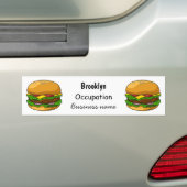 Hamburger cartoon illustratie bumpersticker (Op auto)