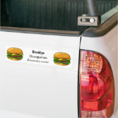 Hamburger cartoon illustratie bumpersticker (Op Truck)