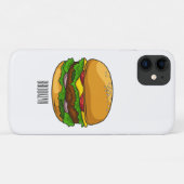 Hamburger cartoon illustratie Case-Mate iPhone case (Achterkant (horizontaal))