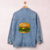 Hamburger cartoon illustratie denim jacket (Hangar)
