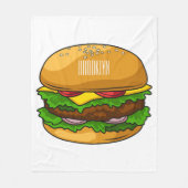Hamburger cartoon illustratie fleece deken (Voorkant)
