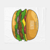 Hamburger cartoon illustratie fleece deken (Voorkant (Horizontaal))