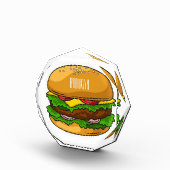 Hamburger cartoon illustratie fotoblokken (Rechts)