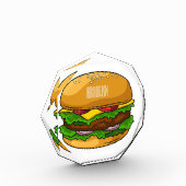 Hamburger cartoon illustratie fotoblokken (Links)