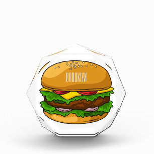Hamburger cartoon illustratie fotoblokken