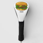 Hamburger cartoon illustratie golfheadcover (Voorkant)
