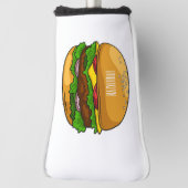 Hamburger cartoon illustratie golfheadcover (Draai 90)