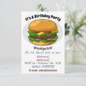Hamburger cartoon illustratie kaart (Staand voorkant)