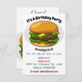 Hamburger cartoon illustratie kaart (Voorkant / Achterkant)