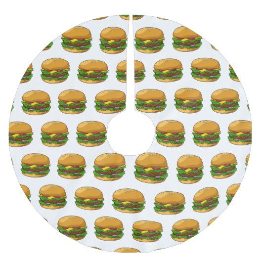 Hamburger cartoon illustratie kerstboom rok (Voorkant)