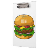 Hamburger cartoon illustratie klembord (Links)
