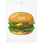 Hamburger cartoon illustratie klembord (Achterkant)