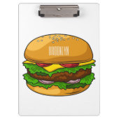 Hamburger cartoon illustratie klembord (Voorkant)