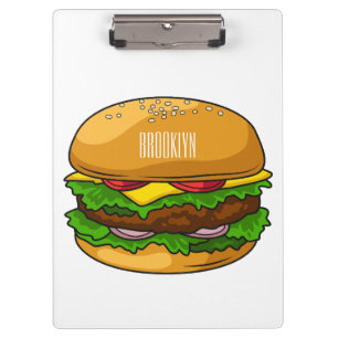 Hamburger cartoon illustratie klembord