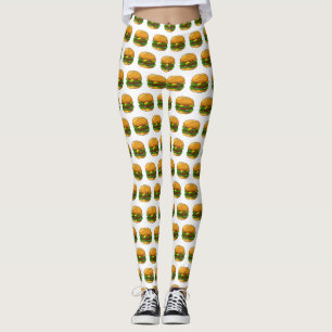 Hamburger cartoon illustratie leggings